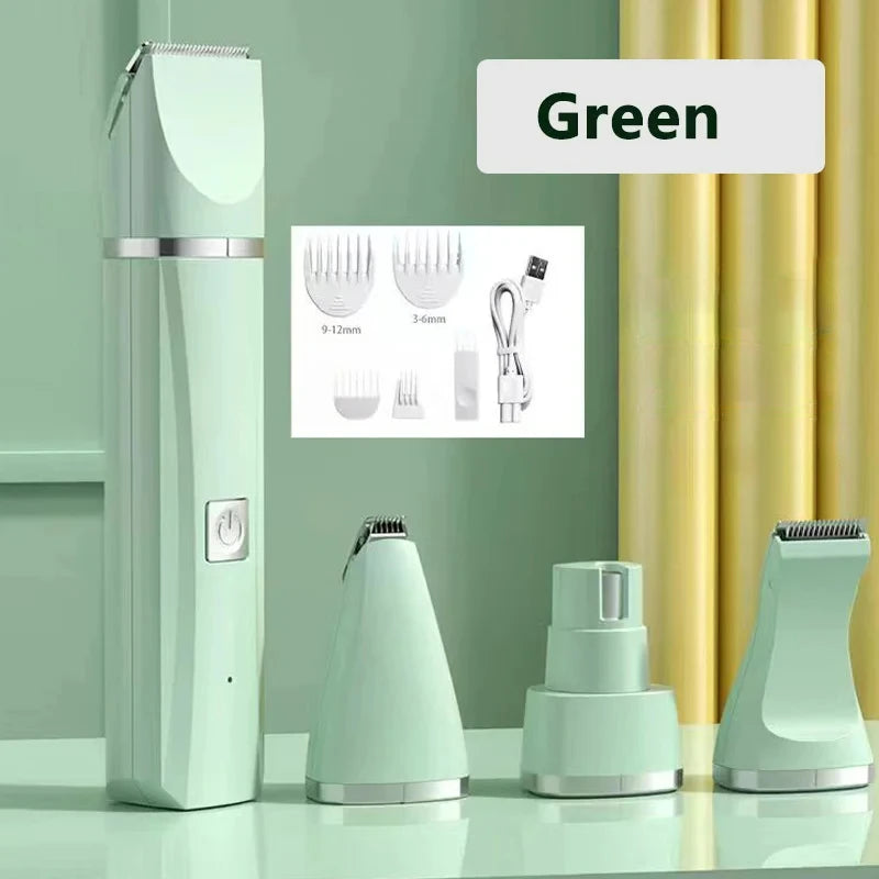 Complete 4-in-1 Electric Grooming Kit – Clippers, Trimmer & Grinder for Pets